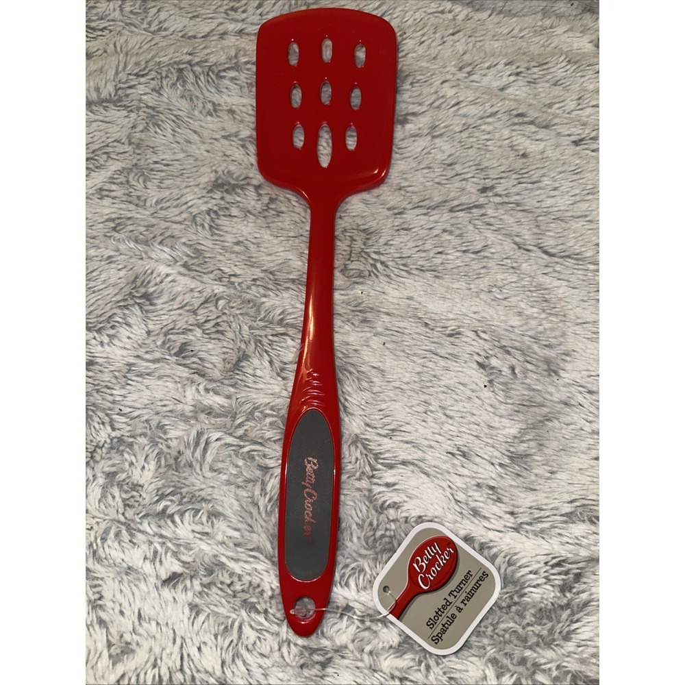 RED Slotted Spatula NWT Betty Crocker  Cooking Utensils C3